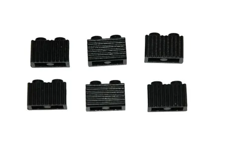 6 Lego® TRAIN Railway 9V RC 2x1 Brick with Grille Grill BLACK