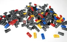 LEGO BULK LOT OF 190+  SLOPE 18° 2 X 1 X 2/3 4 SLOTS GRILLE MIXED COLORS #61409