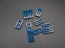 LEGO - 10x - Tile - Tile - 1x2 Cricket - Dark Blue - Dark Blue - 2412b