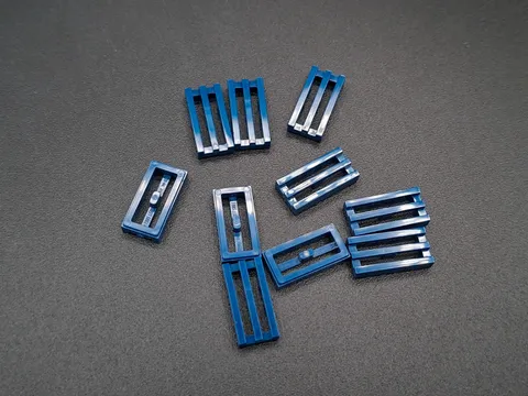 LEGO - 10x - Tile - Tile - 1x2 Cricket - Dark Blue - Dark Blue - 2412b