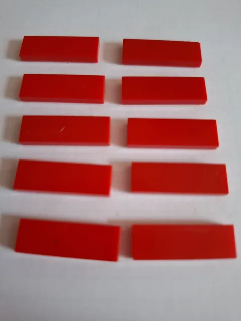No 340 Lego Tile 1x3.   63864 Red