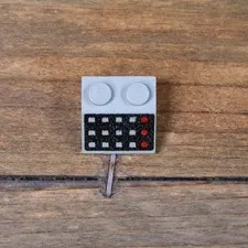 Lego 3039p32 Old Light Gray Slope 45 2 x 2 with 12 Buttons and 3 Red Lamps Qty 1