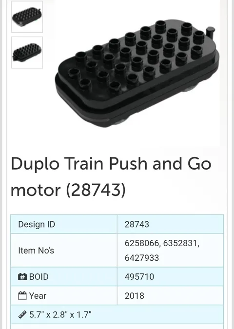 LEGO® - DUPLO Train, Base 4 x 8 with Push & Go Motor - Tested 28743c01 - 6442412