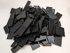 LEGO 170pcs 4x4 4x6 4x8 6x6 4x10 Black Baseplates Mix Bulk Lot Plates Base