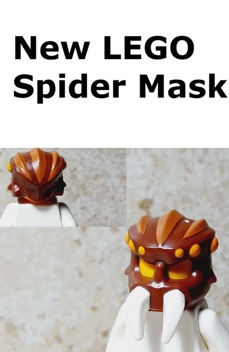 New LEGO Spider Mask Mandibles Big Creepy Fangs Fits Friends Too Halloween Fun