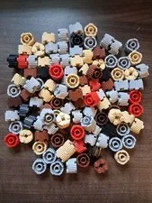LEGO Bulk Lot 100+ 2x2 Round Bricks Grille + Axle Hole / Columns