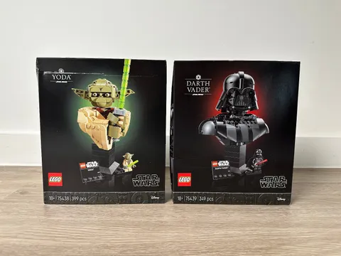 Lot of 2 Lego Star Wars Yoda & Darth Vader Sets, 75438 & 75439, New, Sealed