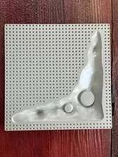 Vintage 1980s  LEGO Base Plate – Lunar Space Crater Moon Raised, Gray – 3947a