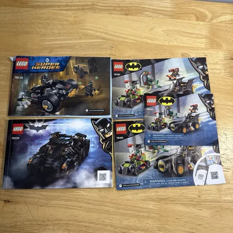 LEGO Batman Instruction Manual Lot 76110 76239 76180 Super Heroes Dark Knight