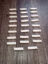 26 pieces White Genuine Lego 1 x 4 Modified Plates w/ 2 studs Part 92593 WYSIWYG