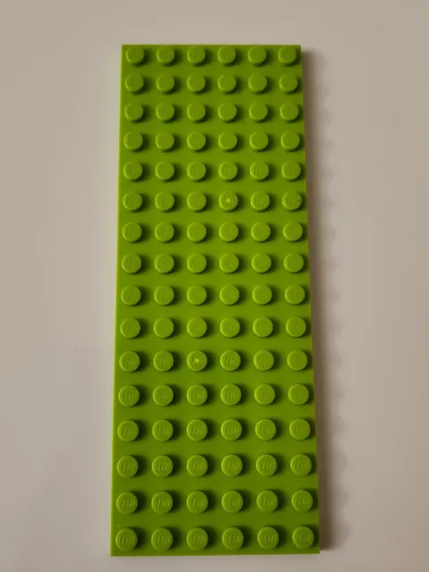 LEGO 6x16 Plate w/ Studs Lime ~ Part # 3027 EUC 