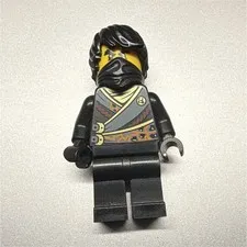 LEGO NINJAGO Cole black Ninja w face mask and hair piece 