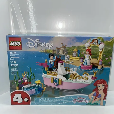 2021 LEGO 43191 DISNEY ARIEL'S CELEBRATION BOAT (114 PIECES)--FACTORY SEALED