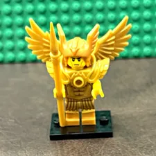 LEGO MINIFIGURES Flying Warrior gold winged w/ spear & helmet, series 15