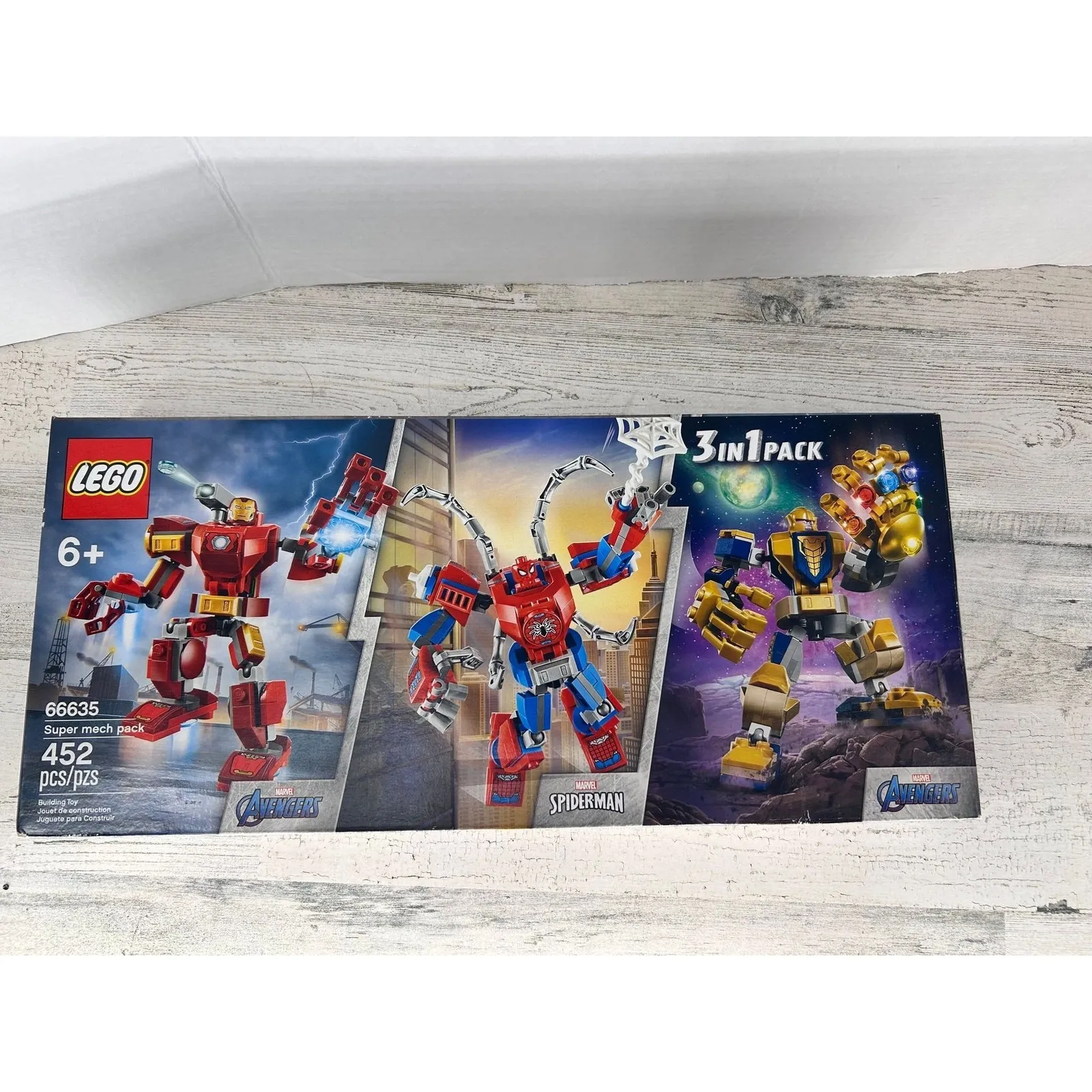 LEGO 66635 3in1 Super Mech Pack Spiderman IronMan Thanos 452pcs RETIRED