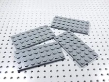 LEGO Lot of 4 Dark Bluish Gray 4x8 Plates BP