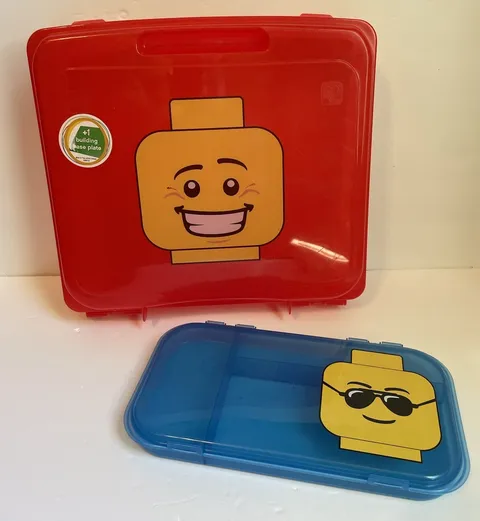2013 Lego Project Case Res & Blue Mini Figure Cases/ Lego Organization/ Storage