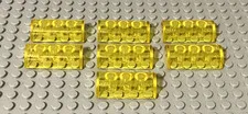 (7) LEGO Part 6192a Trans-Yellow 2x4 Double Curved Slope w/out Groove 3313, 8462