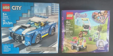 LEGO CITY "Police Car" and LEGO FRIENDS "Olivia's Flower Garden" Sets;New/Sealed