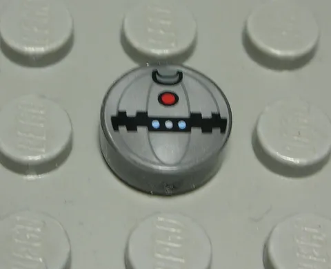 Lego Tile - Tile 1x1 Round Silver with Decor Star Wars