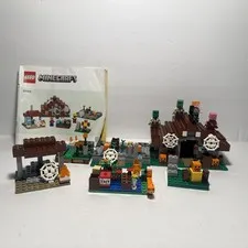 LEGO Minecraft The Abandoned Village 21190 Incomplete Set 90% W Manual & Figures