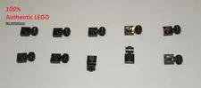 LEGO NEW 1x1 Black Plate with Clip (Thick Ring) (10x) 4632571 Brick 4081