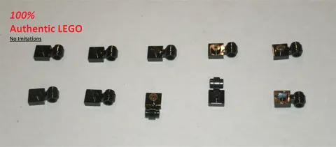 LEGO NEW 1x1 Black Plate with Clip (Thick Ring) (10x) 4632571 Brick 4081