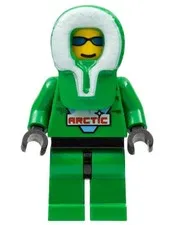 LEGO® Minifigure Town arc008 Arctic Green Green Hood