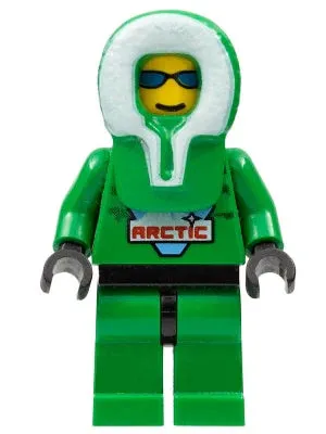 LEGO® Minifigure Town arc008 Arctic Green Green Hood