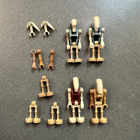 LEGO Star Wars Battle Droid Lot Pilot Security Brown B1 Parts Arms Legs