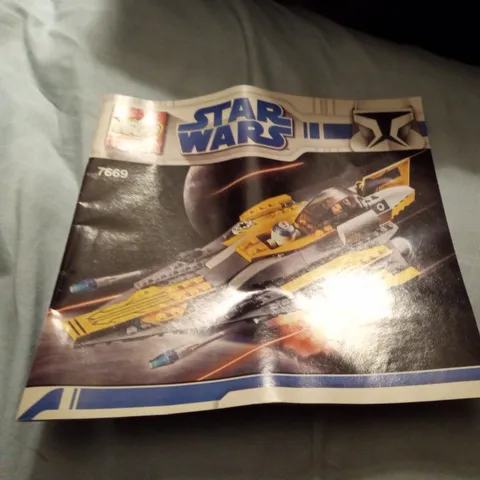 Lego Star Wars Set 7669 Anakin's Jedi Starfighter Instruction Manual only