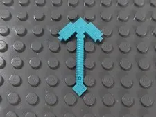 Lego 21130 Medium Azure Pixelated Minecraft Pickaxe - Used