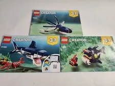 LEGO Deep Sea Creatures 31088 Creator Shark Octopus Fish Instruction Manual Only