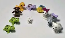 LEGO Friends Animal Minifig Lot of 10 - Turtles Wolf Fish Polar Bear Bunnies