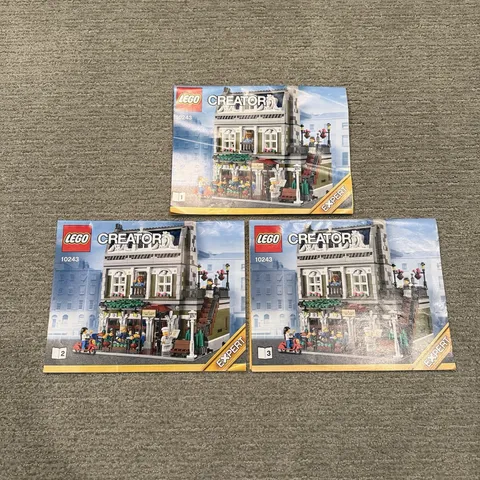 LEGO Creator Expert 10243 Parisian Restaurant Instruction Manual Booklet Guide
