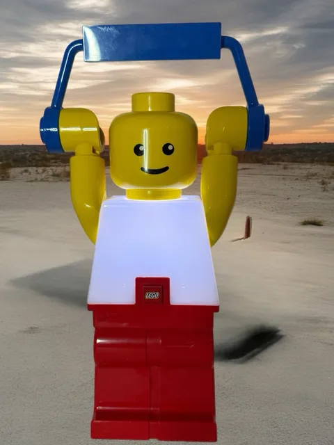 LEGO 10” Large  Nightlight Light Weightlifter 2009 VG Tested worked