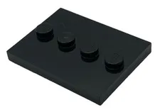 Lego 88646 Black Tile Modified 3 x 4 With 4 Studs In Center 4571146 6076678