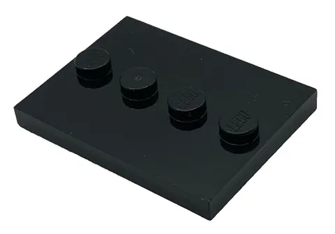 Lego 88646 Black Tile Modified 3 x 4 With 4 Studs In Center 4571146 6076678