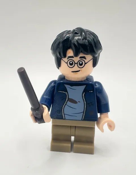 Lego Figure Minifig Harry Potter, Blue Shirt, Khaki Pants