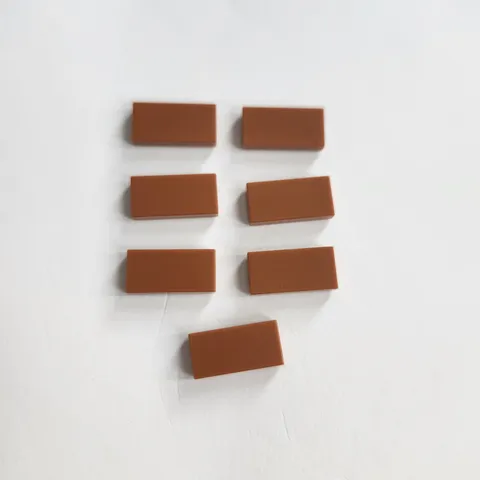 Lego x1 Dark Orange 1x2 Smooth Finishing Tile 3069