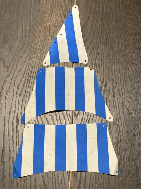 Lego 6274 Caribbean Clipper Sails Set Blue & White Stripes Pirates Original