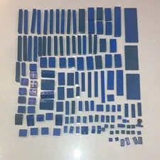 LEGO Vintage Blue Plastic Bricks Plates & Tiles Bulk Lot Mixed Pieces Assorted