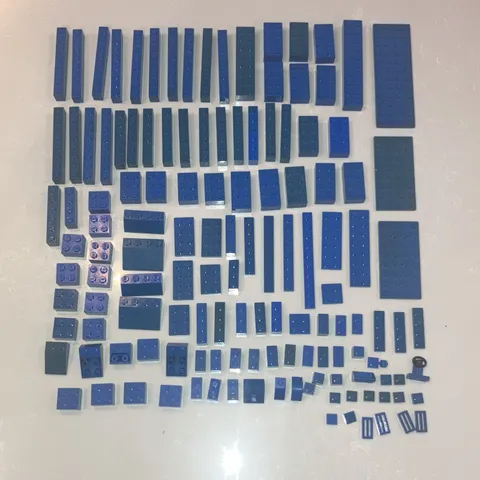 LEGO Vintage Blue Plastic Bricks Plates & Tiles Bulk Lot Mixed Pieces Assorted