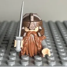 Lego Gimli The Hobbit/Lord Of The Rings Dim007 Minifigure Authentic - 3D