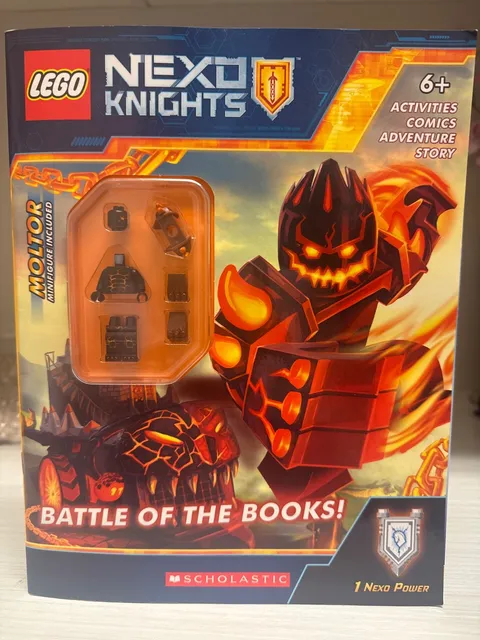 lego nexo knights activity book with moltor minifigure