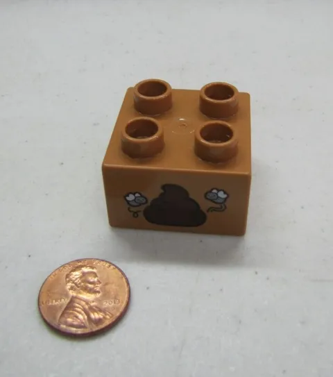 Lego Duplo GARDEN MANURE POOP POOH FLIES PRINTED BLOCK Building Farm Stable