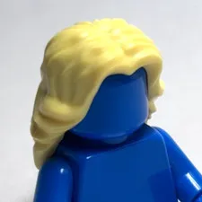 Lego - Minifigure Hair - Yellow Blonde, Long, Wavy, Middle Part