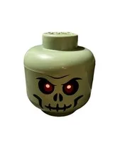 LEGO Large Green Skeleton Zombie Minifigure Storage Head Box Stackable 10.5