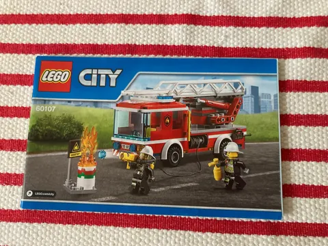 Lego City 60107 Fire Ladder Truck Instruction Booklet ONLY