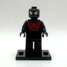 LEGO Spider-Man Miles Morales Black Hands Bluish Gray Webbing on Head sh1099